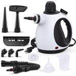 KOITAT Handheld Steam Cleaner, Steam Cleaner for Home with 10 Accessory Kit, Multipurpose Portable Upholstery Steamer Cleaning with Safety Lock to Remove Grime, Grease, and More, White…