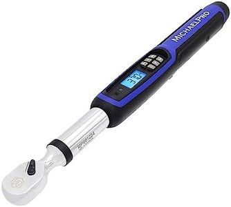 MichaelPro 3/8 Digital Torque Wrench with Angle Function, 10 to 100 ft-lbs (10 to 135 Nm), Target Torque Multi-Alert System, 10 Available Presets | MP001224 (3/8" Drive Fixed Head)