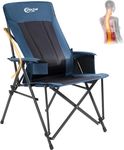 Portal Camping Chair for Adults with Lumbar Support Folding 180KG Capacity for Heavy People High Back Heavy Duty Deluxe Foldable Collapsible Garden Chair Portable for Festival Fishing Beach Patio