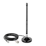 Bingfu CB Antenna 27MHz Magnetic Base CB Radio Antenna BNC & PL259 Male CB Antenna Compatible with Cobra Midland Uniden Maxon President Portable Handheld CB Radio Mobile Radio Police Scanner