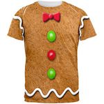 Old Glory Gingerbread Man Costume All Over Adult T-Shirt - Medium