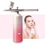 Portable Beauty Airbrush Kit Lotion Toner Nano Facial Steamer Cordless Makeup Airbrush Gun Kit with Compressor Rechargeable Mini Airbrush Kit Facial Mister Lady's Gifts for Salon Skin Rejuvenation