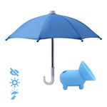 Phone Umbrella for Sun - Cell Phone Umbrella Sun Shade Suction Cup Stand, Mobile Phone Holder with Universal Adjustable Anti-Reflective Glare Blocking for Outdoor (Blue)