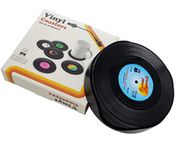 12PCS/4.1inch Solid Retro CD Record Vinyl Style Coaster/Coasters; Anti-scald Non-Slip Cup Mat Pad for Home/Bar Coffee Tea Drink Beer Mug WineGlass Bottle Insulate&Protect Furniture Table