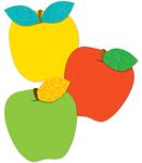 Carson Dellosa 36pc Colorful Apple Bulletin Board Cutouts, Red, Yellow, Green Apples Bulletin Board Decorations for Bulletin Board, Cubbies, Locker Decor, Back to School Bulletin Board Classroom Decor