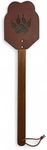 Outset Leather Heavy Duty Fly Swatter, 19" Bear Paw Bug Swatter with Acacia Wood Handle and Hanging Loop