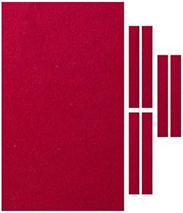 Nappe de billard professionnelle en feutre pour table de billard standard de 2,7 m, table de billard pour sports d'intérieur avec bande en tissu (rouge, taille : 2,8 + 1 m)