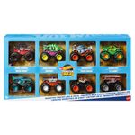Hot Wheels Monster Trucks, Set of 8 1:64 Scale Die-Cast Toy Trucks Featuring Hero & Fan-Favorite Characters from Monster Trucks Live & the YouTube Series, JCW76