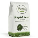 Rapid Seed 5kg Quick Growing Grass Seed, Hard-Wearing and Durable Covering 300m² for Lawns & Patch Repair Dorman and Walsh Premium Green Grass