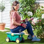 Coopers of Stortford Garden Storage Seat with Wheels L32.7 xW19.8 xD3.5cm