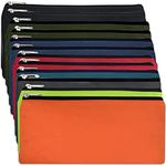 Classic Traditional Cloth Pencil Cases in Bulk, in Solid Colors (25 Pencil Cases in 8 Colors)