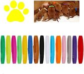 15pcs Puppy ID Collars Whelping Adjustable Soft Kitten and Identification Double-Sided Bands Collars for Newborn Pets 15 Colours