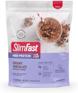 SlimFast High Protein Meal Replacement Powder, Advanced Nutrition Smoothie Mix with Vitamin and Mineral Blend, Gluten Free, Creamy Milk Chocolate, 26 Servings