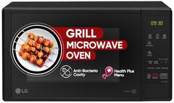 LG 20 L Grill Microwave Oven (MH2044DB, Black, Anti Bateria Cavity & Health Plus Menu - Best Diwali Gift )