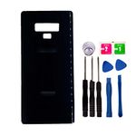 Original Replacement Rear Housing Battery Back Door Cover for Samsung Galaxy Note 9 SM-N960 Glass Panel Case with Adhesive Preinstalled Repair Part Outer Casing (Nt9 Black)