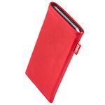 fitBAG Beat Red custom tailored sleeve for Apple iPhone 11 Pro Max | Made in Germany | Fine nappa leather pouch case cover with MicroFibre lining for display cleaning