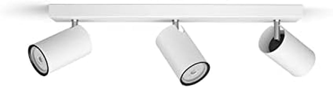 Philips myLiving Kosipo 3-er Deckenspots (3 x 5,5 W), elegante Deckenleuchte mit 3 flexiblen Spots, GU10 Leuchte ohne Leuchtmittel, weiß