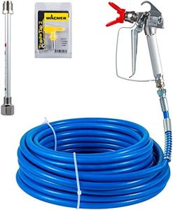 VEVOR Airless Paint Spray Hose Kit, 50ft 3600psi High-Pressure Fiber Tube with 8" Extension Rod Pole, Including 517 Tip and Tip Guard, 1/4" Swivel Joint for Homes Buildings Decks or Fences