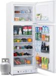 SMETA 240V/Gas Propane Fridge with Up Freezer Off Grid Camper, Full Size 275 L, Large Capacity, White