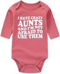 BESDEAR I Have Crazy Aunts Best Auntie baby clothes boy girl Aunties Bestie Baby Clothes Girl Outfits Baby Bodysuits MauveLong 3-6 months