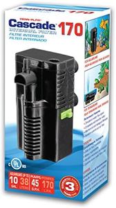 Penn-Plax Cascade 170 Fully Submersible Internal Filter – Provides Physical and Biological Filtration for Freshwater Aquariums, Nano Tanks, Turtle Tanks, and Terrariums