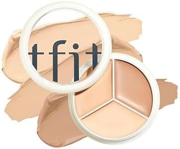 BeautiWave Cover Up Pro Concealer Palette - 3-in-1 Full Coverage Color Correcting Cream (Hydrating, 01 Neutral, 0.52 Oz) for Dark Circles, Spots, Puffiness - High Coverage Eye Corrector for All Skin Tones