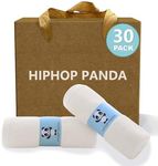 HIPHOP PANDA Baby Washcloths, Rayon Made from Bamboo - 2 Layer Ultra Soft Absorbent Newborn Bath Face Towel - Reusable Baby Wipes for Delicate Skin - Ivory, 30 Pack