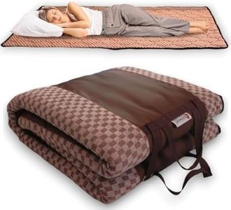 Sleepezee Foldable Mattress for Floor, Premium Folding Mattress, Lightweight Travel mattres for Extra Bedding at Home and Camping, Made of Cotton, Portable Soft PU Foam Slim mattres (72x36x1 Brown)