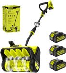 40V Brushless Cordless Snow Shovel, 13Inch Electric Snow Blower with 3 * 4.0 Ah Battery and Charger, Battery Powered Snow Shovel with 25FT Throw Distance for Driveway,Steps, Patio, Sidewalk