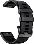 NotoCity for Garmin fenix 7/6/5 Strap, 22mm Silicone Watch Strap Band for Fenix 7/Fenix 5/5 Plus/Fenix 6/6 Pro/Forerunner 935/945