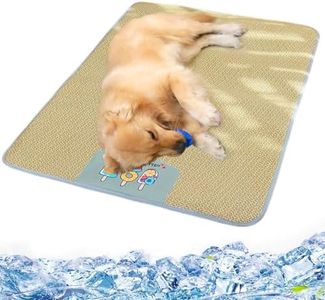 Qpets® Cat Bed Mats, Dog Cat Summer Mat & Sleeping Pad Rattan Cushion Pad, Pet Cool Summer Pad Washable Reusable Easy to Clean (75 * 60CM)