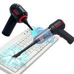 DIYARTS 3-in-1 Computer Vacuum Cleaner, Electronics Compressed Air Duster Blower, Portable Handheld Vacuum Cleaner, Rechargeable, Cordless Mini Keyboard Cleaner Kit for PC Computer Desk Car