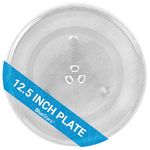 BlueStars Microwave Glass Plate 12.5"/31.5cm - Replaces WB39X10003 WB39X10002 W11367904 W10337247 AP6892124 - Universal Fit for GE Samsung Frigidaire Kenmore Emerson - Durable Y-Type Turntable Tray