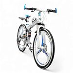 ROAD FASTARS X6 Men's 21 Gear Foldable Mountain Bicycle Dual Suspension MTB Cycle with Gears Folding Gear Bike, Cycle with Gear for Men, 21 Speed Mountain Bike Men's Bicycle(White)