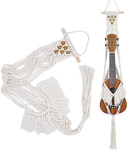 Macrame Ukulele Hanger - Wall Mount Stand Holder for Tenor Ukulele, Decorative Case Alternative