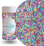 Ultimate Unicorn Rainbow Jimmies Sprinkle Mix| Sprinkles Made In USA By Sprinkle Pop| Yellow Red White Blue Purple Sprinkles Jimmies For Decorating Princess Birthday Cakes Cookies Cupcakes Candy, 4oz