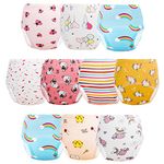 JackLoveBriefs Potty Training Pants for Boys Girls Cotton Potty Training Underwear, Training Pants for Toddlers 2-3 Years (10 Packs, S, Multicolor)