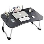 Laptop Bed Table Black Foldable Lap