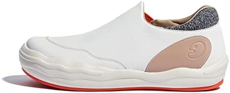UIN Women's Fashion Platform Sneaker Slip On Walking Casual Comfortable Art Painted Travel Shoes Andalusia Ⅱ Bright White (8.5)
