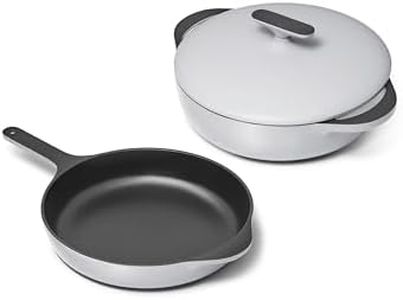 Caraway 10.5" Cast Iron Skillet and 3.5 qt Braiser Pan Duo