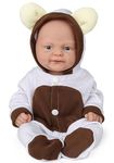 Vollence 14 inch Full Silicone Baby Doll Realistic Reborn Full Body Silicone Baby Dolls Handmade Lifelike Silicone Baby Doll - Girl