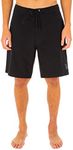 Hurley Mens One and Only Phantom Solid 20" Board Shorts, Black/Dark Grey, 34 US