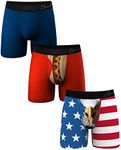 Shinesty Hammock Support Mens Underwear | Boxer Briefs Men with Fly | US XL 3 Pack Solids