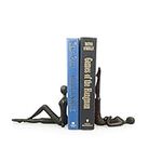 Danya B. ZI11217 Contemporary 2 Piece Ladies Stretching Cast Iron Metal Art Bookend Set