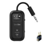 Lavales SafeFly Pro Bluetooth 5.3 Transmitter & Receiver Bluetooth Audio Adapter w/Screen for up to 2 Bluetooth Headphones; Use with Any 3.5 mm Jack on Airplanes, TVs/Tablets, Speakers and Auto