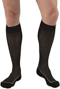 JOBST Sport Knee High 15-20 mmHg Compression Socks, Black/Cool Black, Medium