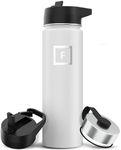 Iron Flask Sports Water Bottle - 650 ml, 3 Lids (Straw Lid), Vacuum Insulated Stainless Steel, Double Walled, Thermo Mug, Metal Canteen