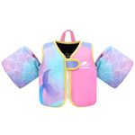 Gogokids Kids Swim Vest Arm Bands, Toddlers Swimming Float Jacket with Two Armbands Children Swimming Buoyancy Flotation for 2-6 Years/10-30 KG Perfect for Pool, Swim Lesson, Beach and Water Party