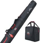 kemimoto Ski Bag and Boot Bag Combo, Snowboard Bag Padded Ski Bags for Air Travel, Snow Ski Bags Fit Skis Up to 200cm, Ski Double bag Combo