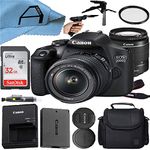 Canon EOS 2000D / Rebel T7 Digital DSLR Camera with 18-55mm Zoom Lens, SanDisk 32GB Memory Card, Case, Tripod and A-Cell Accessory